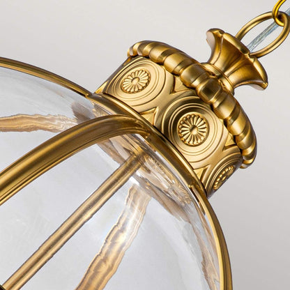 Adams Light Pendant Chandelier In Burnished Brass