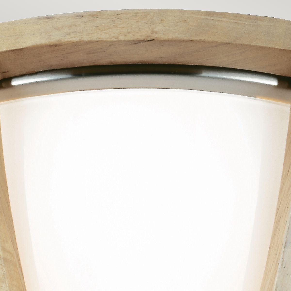 Allier Light Flush in Light Wood/Brushed Steel