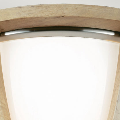 Allier Light Flush in Light Wood/Brushed Steel