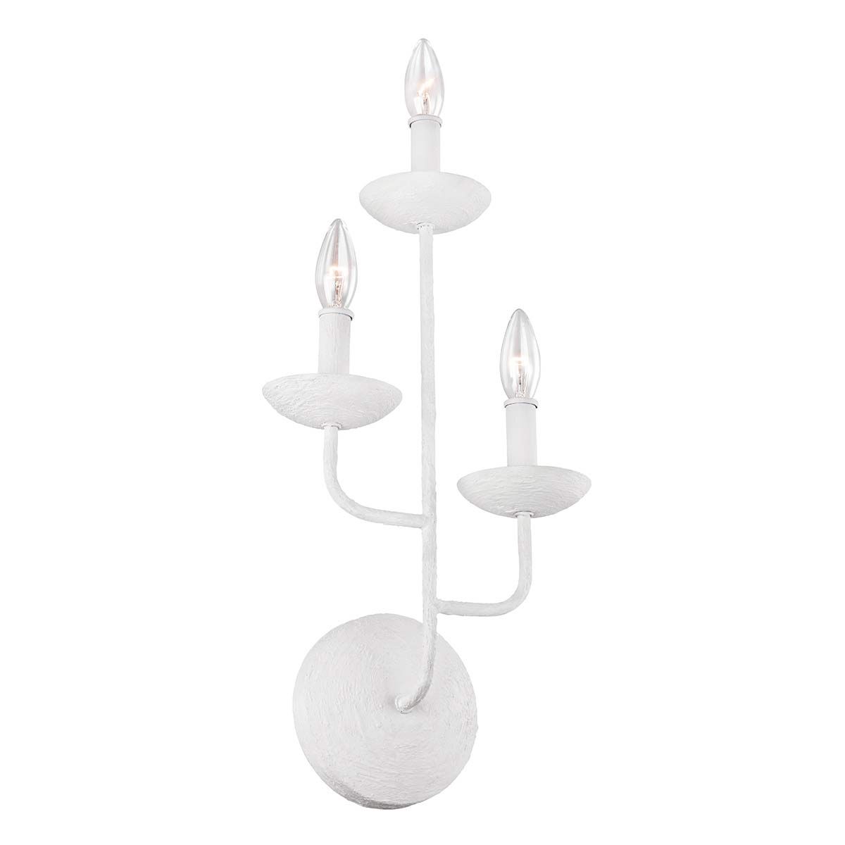 Annie in Light Wall Light Textured Plaster White