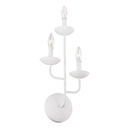 Annie in Light Wall Light Textured Plaster White