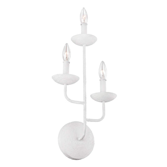 Annie in Light Wall Light Textured Plaster White