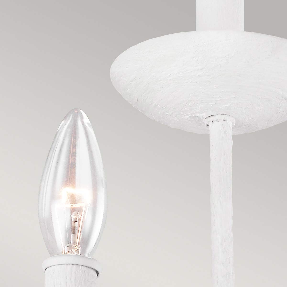 Annie in Light Wall Light Textured Plaster White