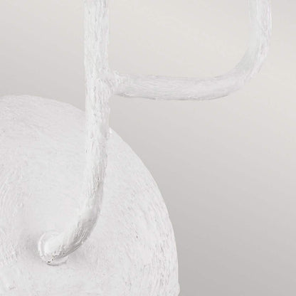 Annie in Light Wall Light Textured Plaster White