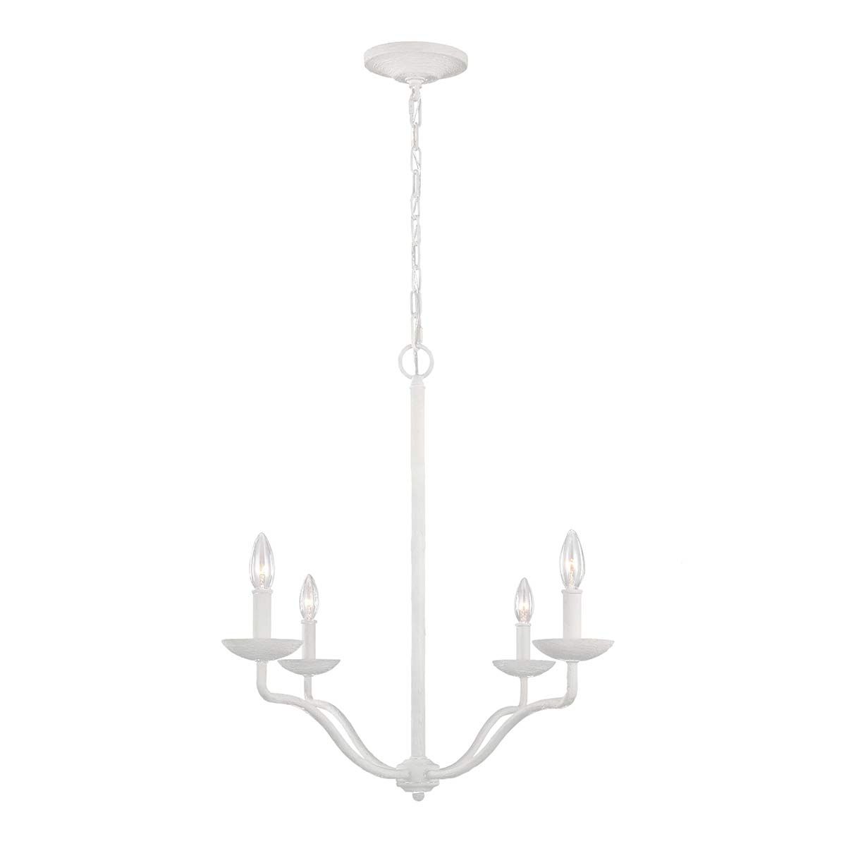 Annie In Light Chandelier In Textured Plaster White