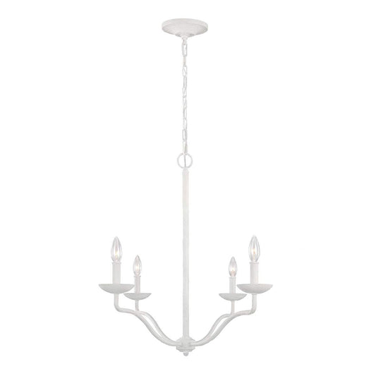Annie In Light Chandelier In Textured Plaster White
