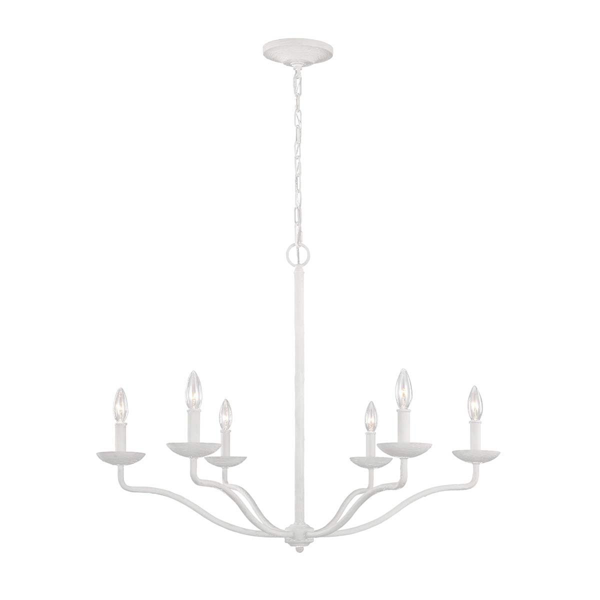 Annie In Light Chandelier Textured Plaster White