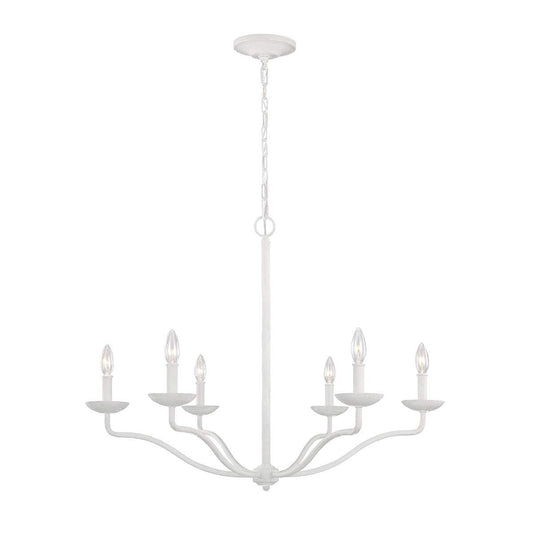 Annie In Light Chandelier Textured Plaster White