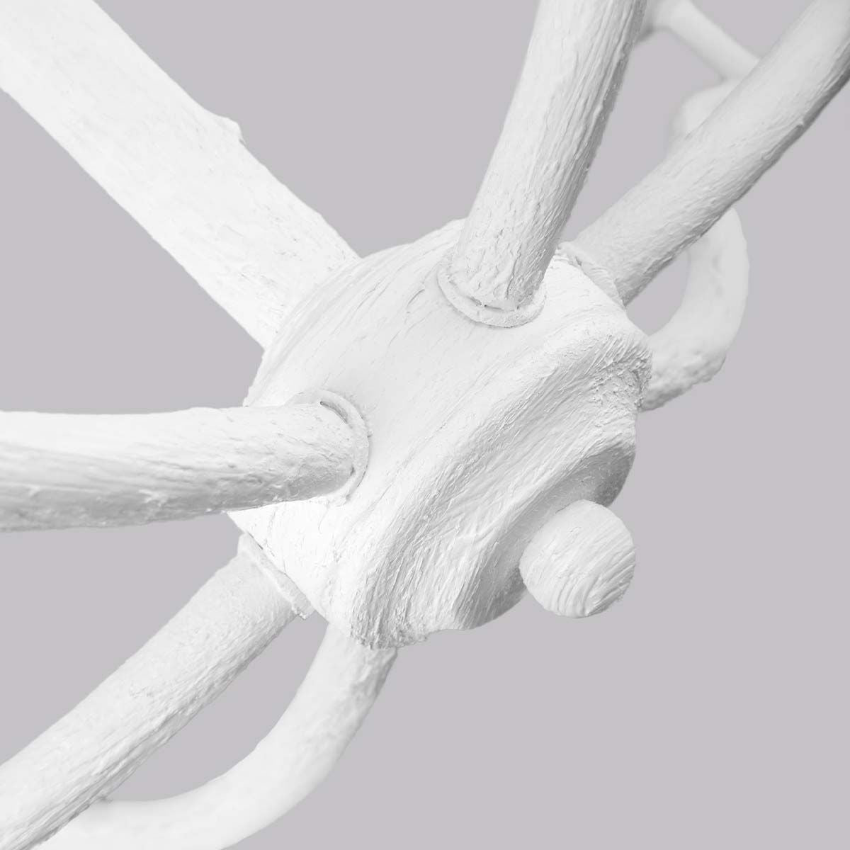 Annie In Light Chandelier Textured Plaster White