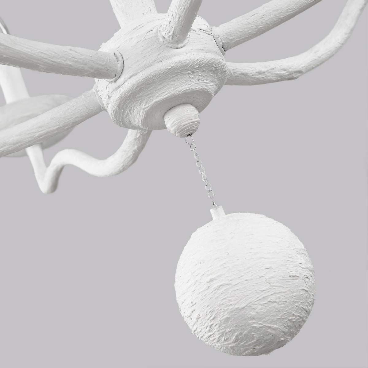 Annie In Light Chandelier Textured Plaster White
