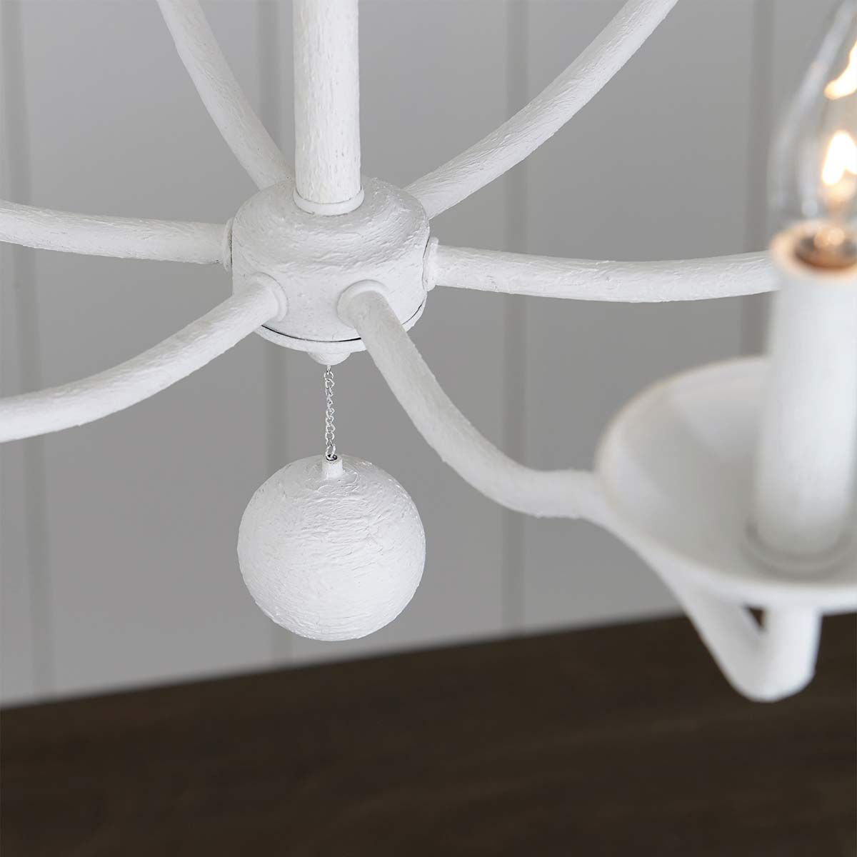 Annie In Light Chandelier Textured Plaster White