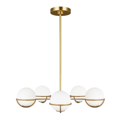 Apollo Light Chandelier in Burnished Brass