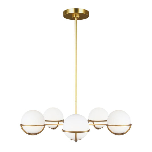 Apollo Light Chandelier in Burnished Brass