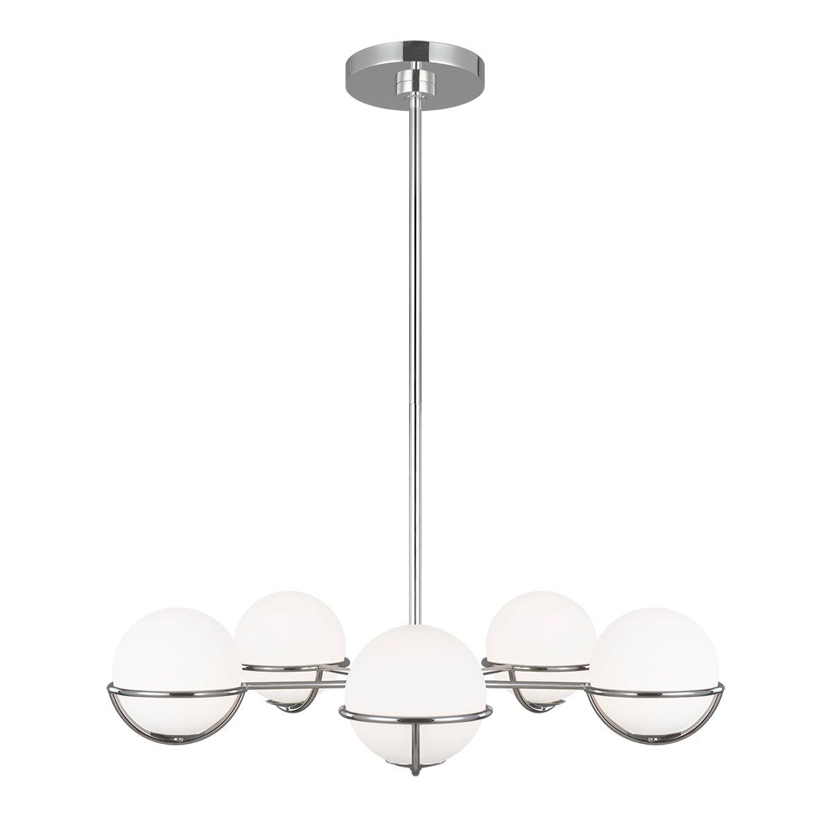 Apollo Light Chandelier in Polished Nickel