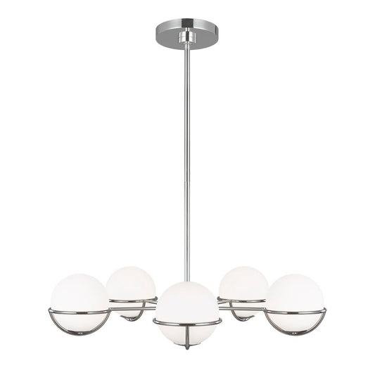 Apollo Light Chandelier in Polished Nickel