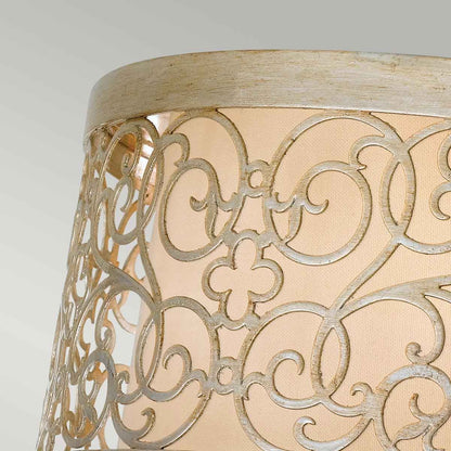 Arabesque Light Flush Light in Silver Leaf Patina