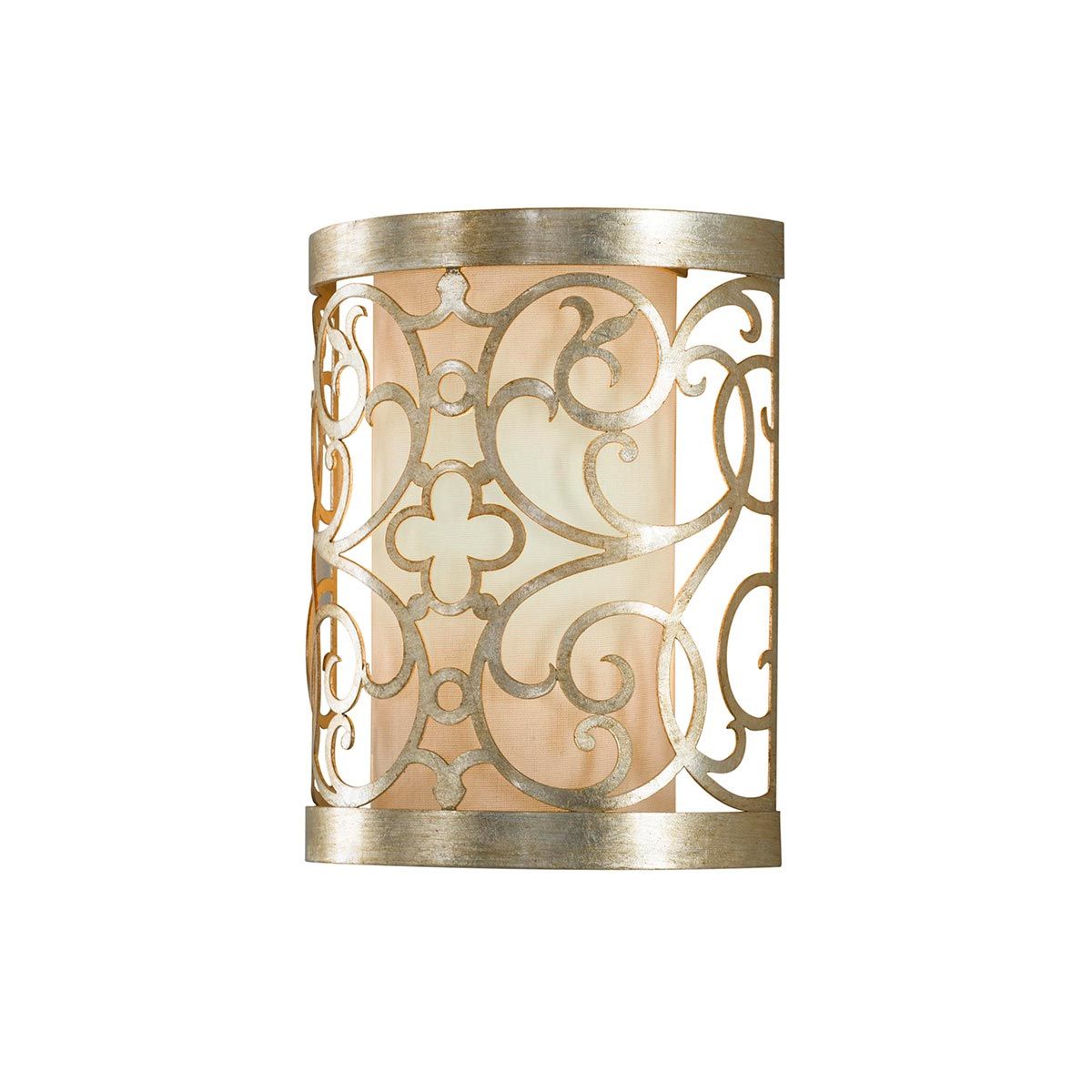 Arabesque In Light Wall Light In Silver Leaf Patina