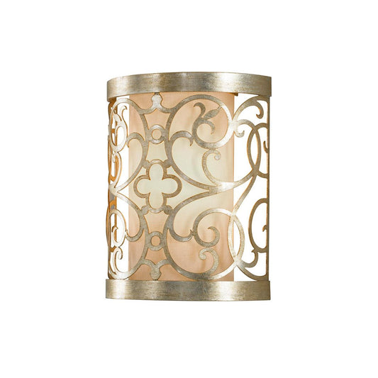 Arabesque In Light Wall Light In Silver Leaf Patina