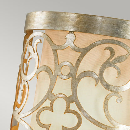 Arabesque In Light Wall Light In Silver Leaf Patina