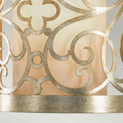 Arabesque In Light Wall Light In Silver Leaf Patina