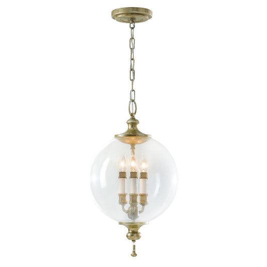 Argento Light Pendant Light in Oxidized Silver Leaf