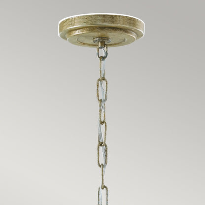 Argento Light Pendant Light in Oxidized Silver Leaf