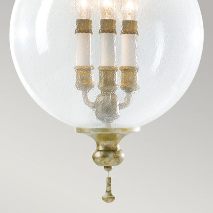Argento Light Pendant Light in Oxidized Silver Leaf
