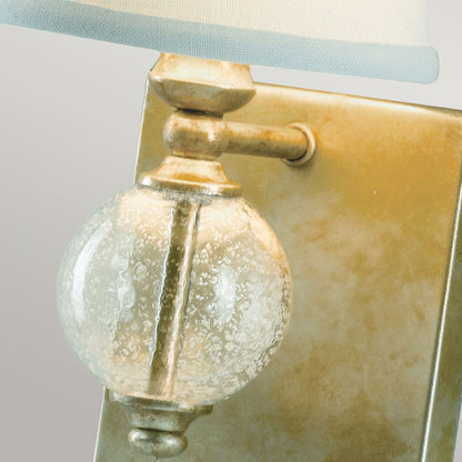 Argento In Light Wall Light In Oxidized Silver Leaf