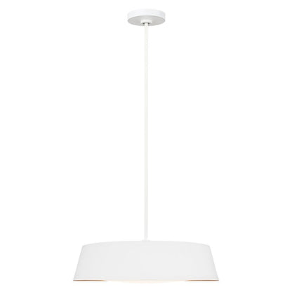 Asher Light Pendant in Matte White & Gold