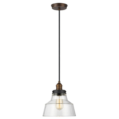 Baskin Light Pendant in Painted Aged Brass and Dark Weathered Zinc