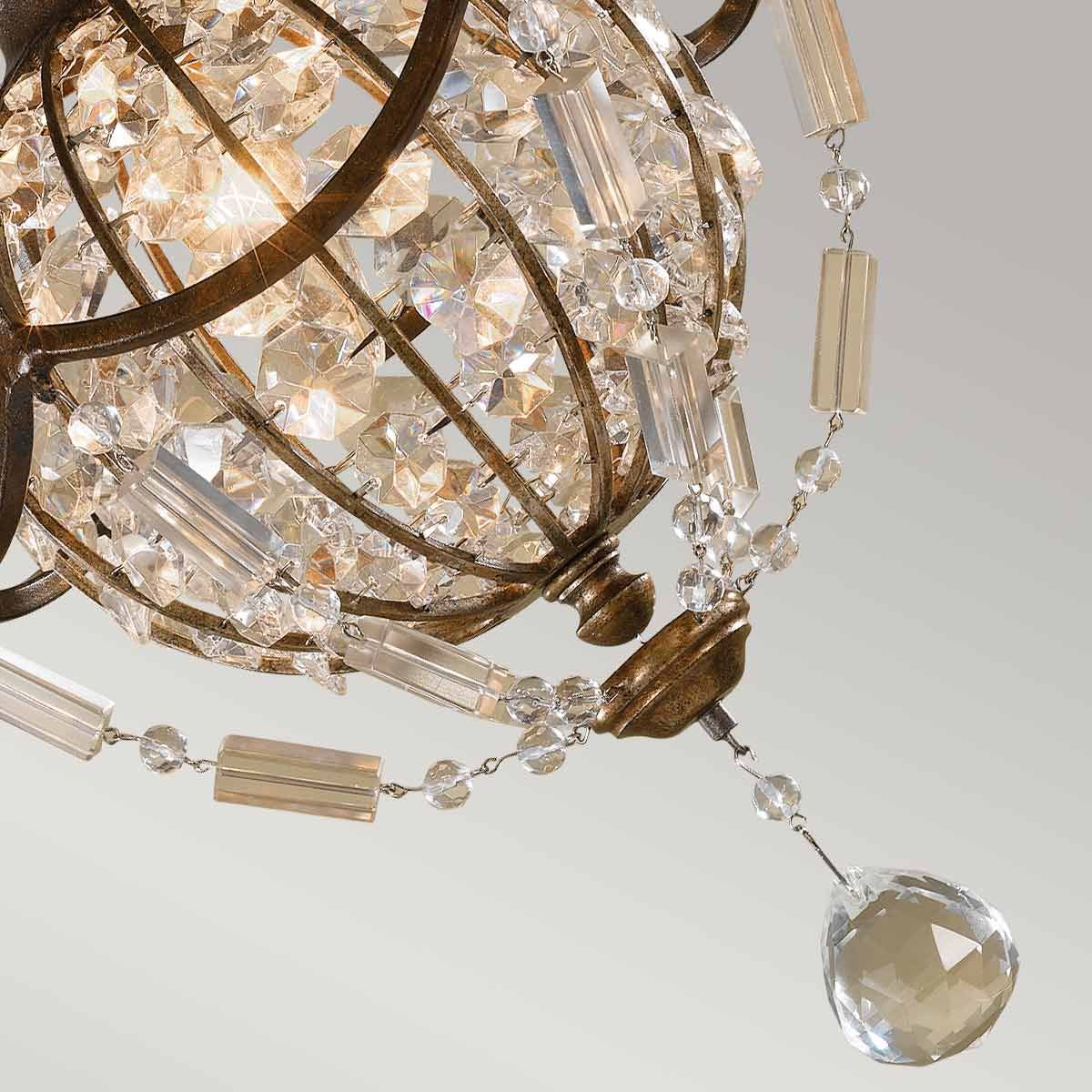 Bellini Light Pendant Light in Oxidized Bronze/British Bronze