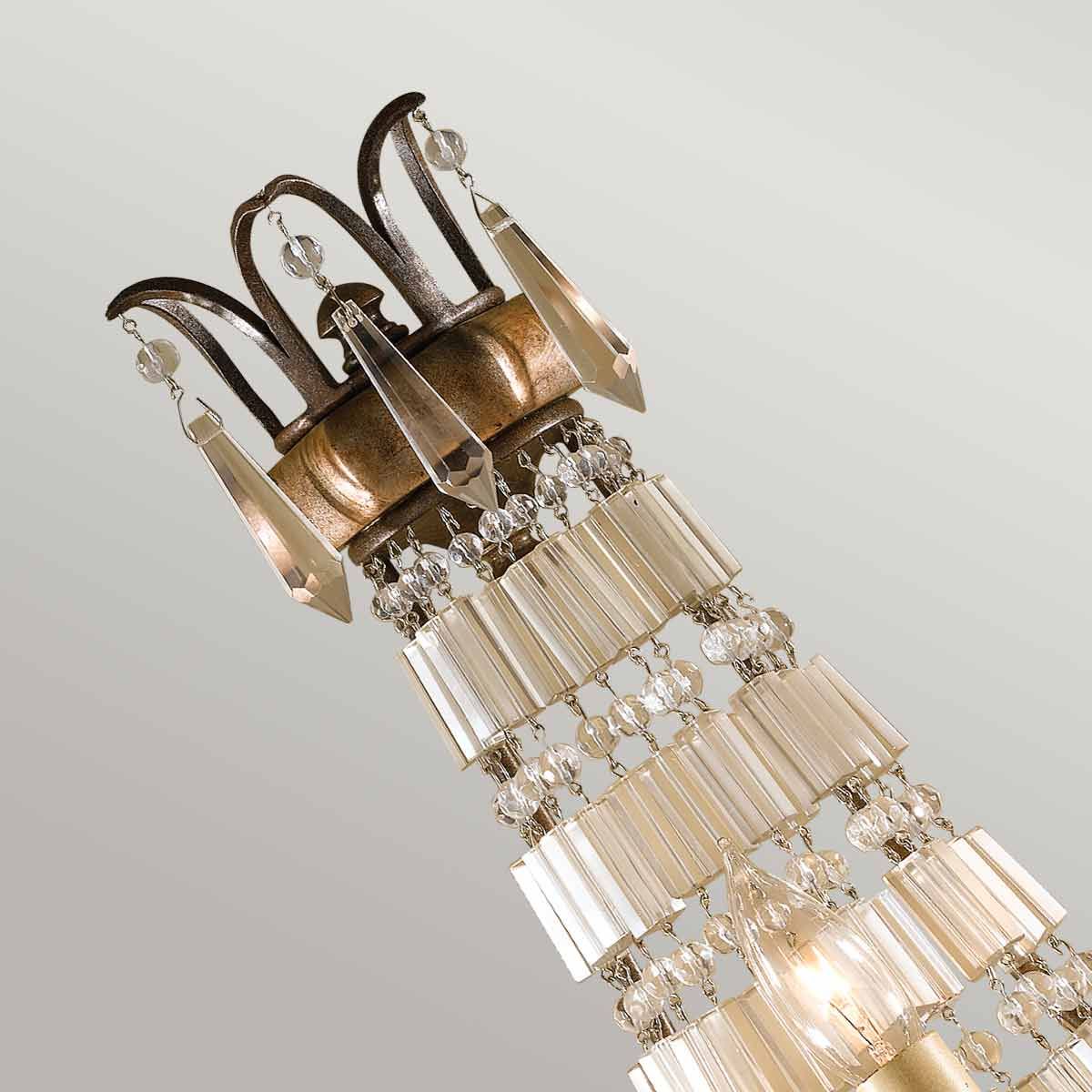 Bellini Light Wall Light in Oxidized Bronze and British Bronze