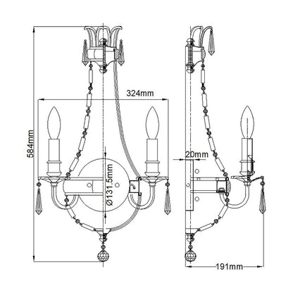 Bellini Light Wall Light in Oxidized Bronze and British Bronze