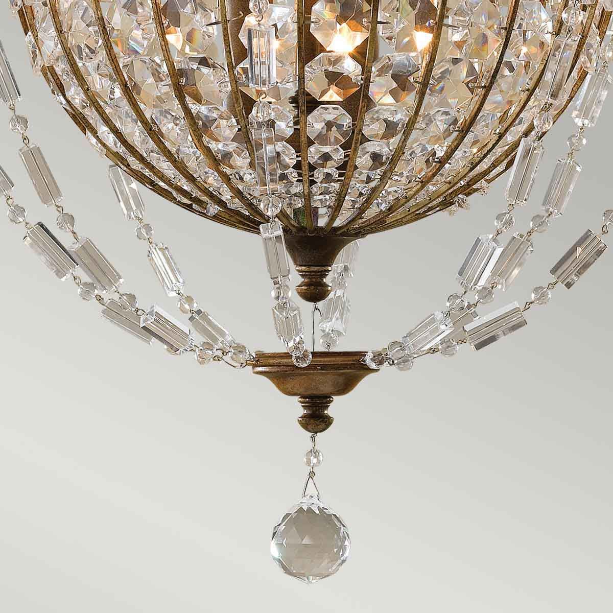 Bellini Light Chandelier in Oxidized Bronze/British Bronze