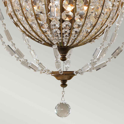 Bellini Light Chandelier in Oxidized Bronze/British Bronze