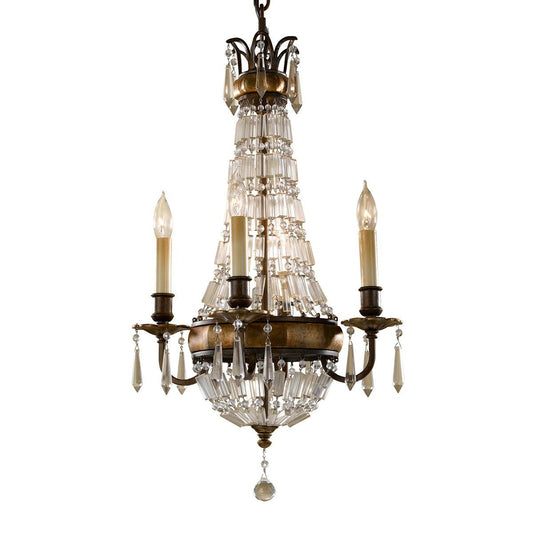 Bellini Light Chandelier in Oxidized Bronze/British Bronze