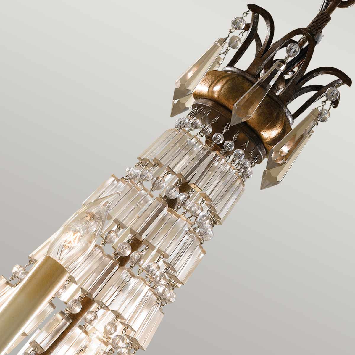Bellini Light Chandelier in Oxidized Bronze/British Bronze
