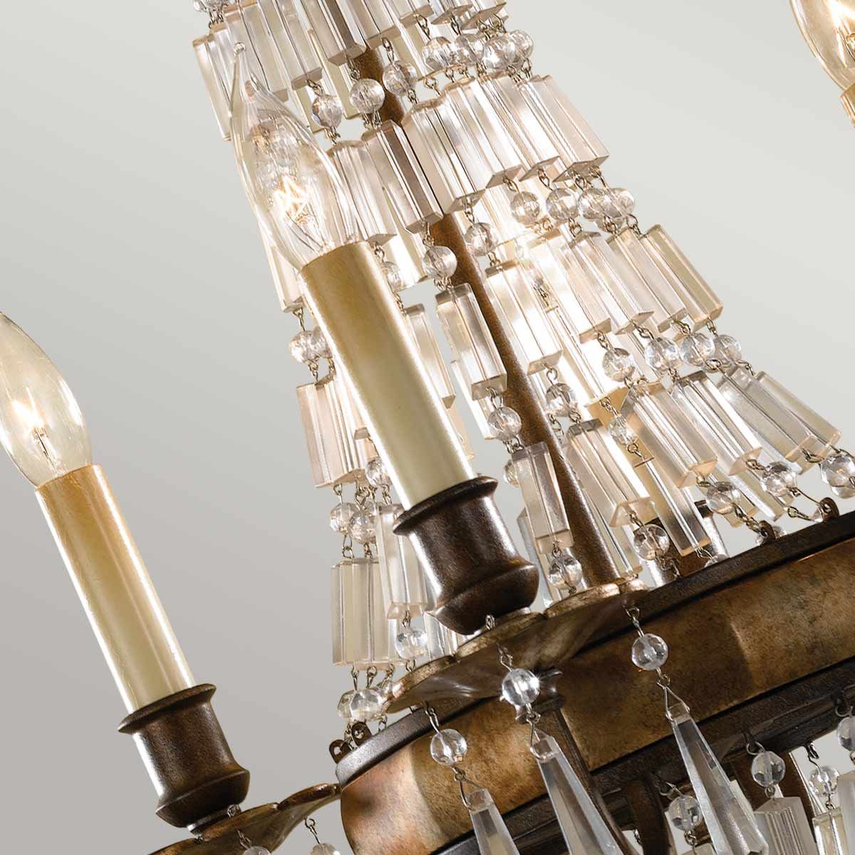 Bellini Light Chandelier in Oxidized Bronze/British Bronze