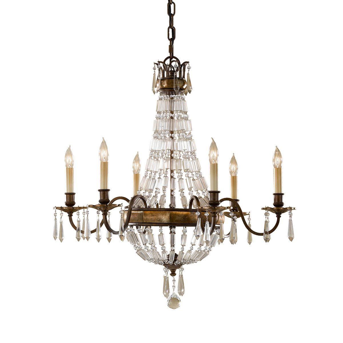 Bellini Light Chandelier in Oxidized Bronze and British Bronze