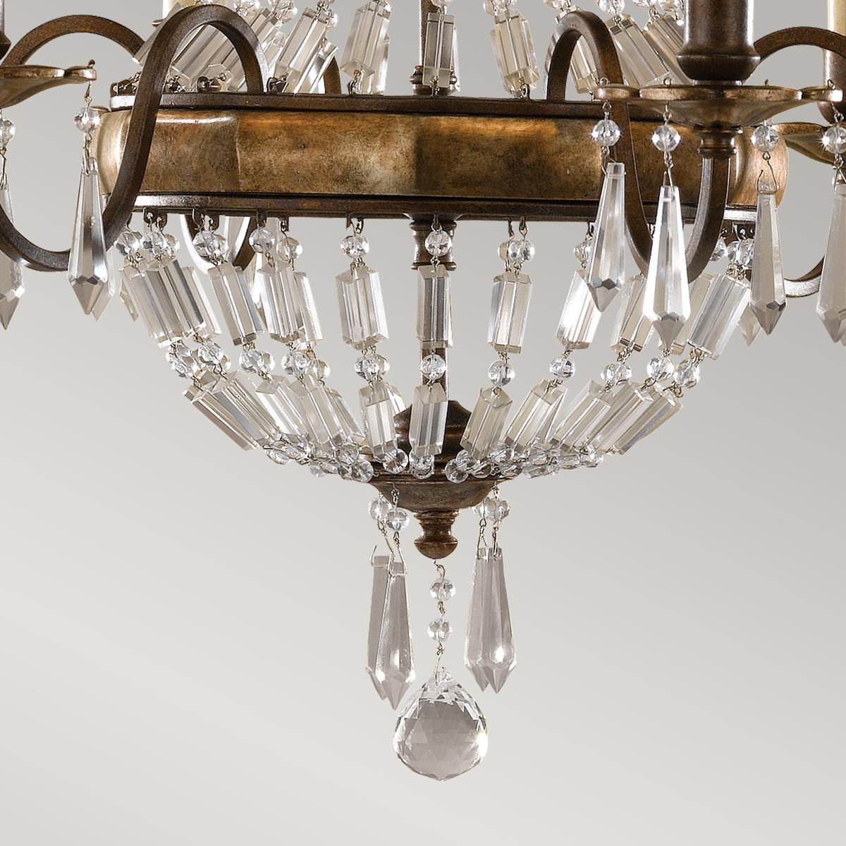 Bellini Light Chandelier in Oxidized Bronze and British Bronze