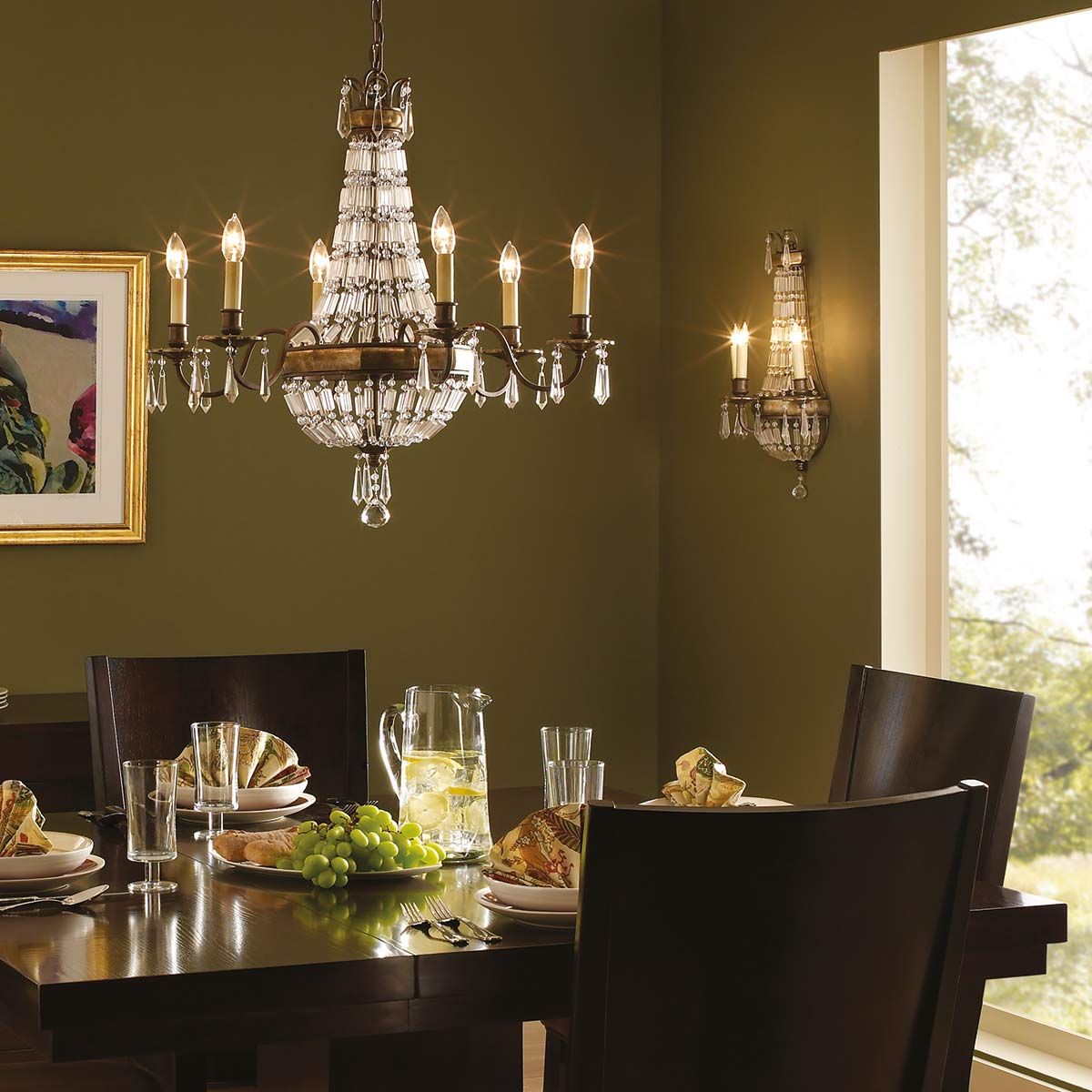 Bellini Light Chandelier in Oxidized Bronze and British Bronze
