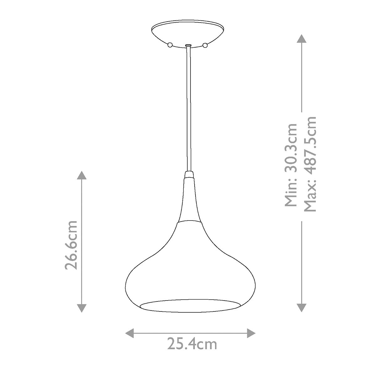 Beso Light Medium Pendant in Brushed Steel
