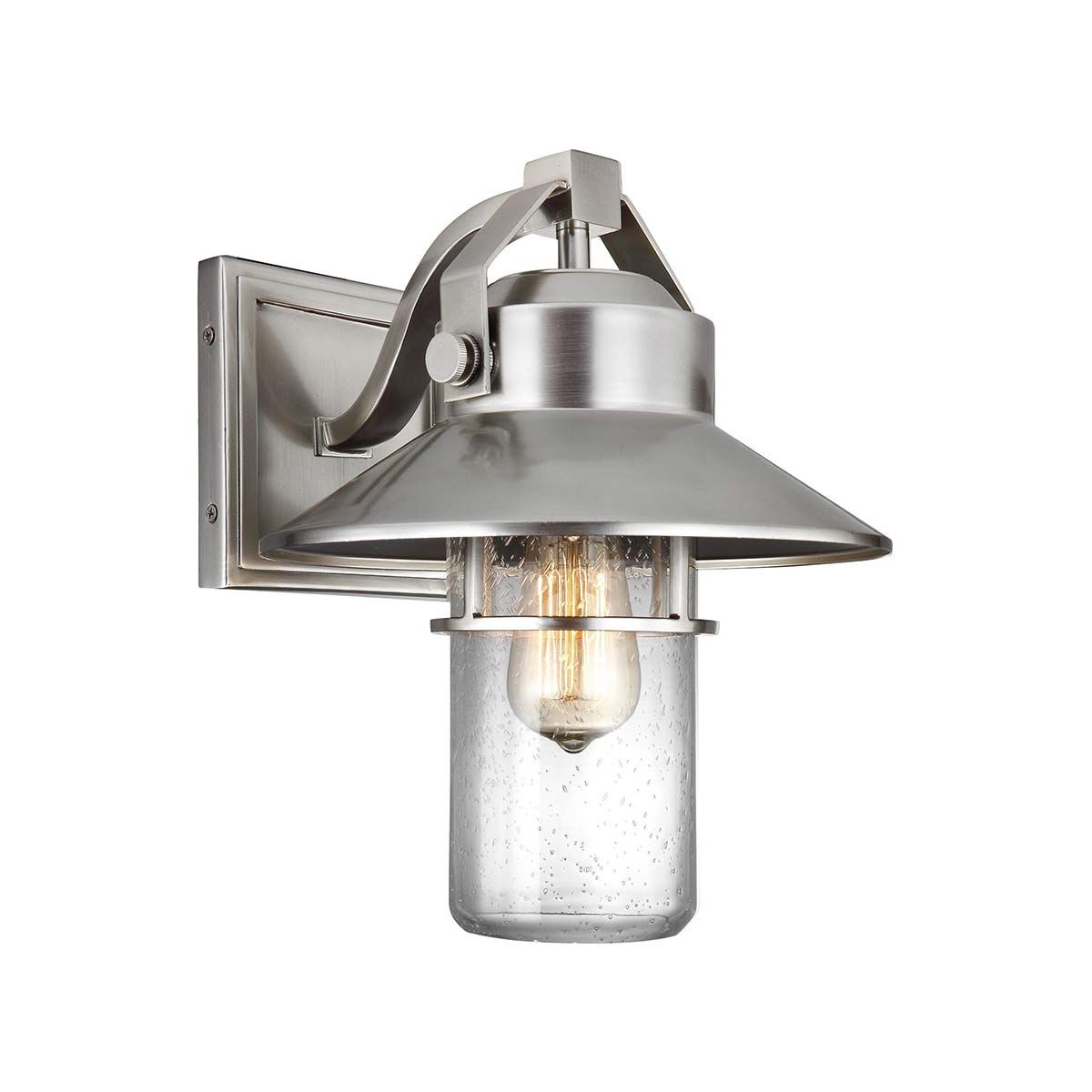 Boynton Light Medium Wall Lantern in Painted Brushed Steel
