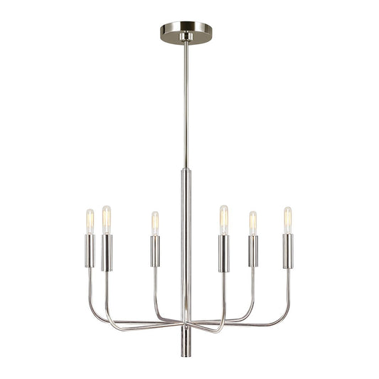 Brianna Chandelier in Polished Nickel