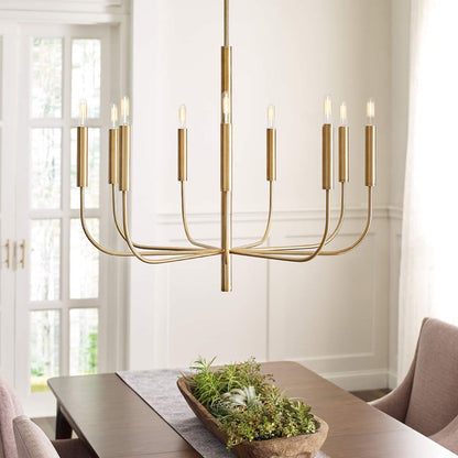 Brianna Light Chandelier in Burnished Brass
