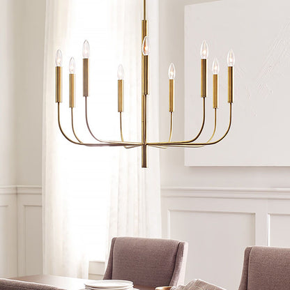 Brianna Light Chandelier in Burnished Brass