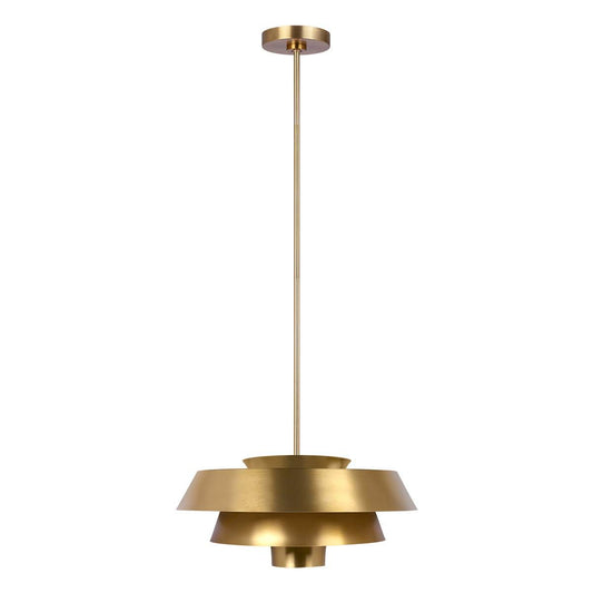 Brisbin Light Pendant in Burnished Brass