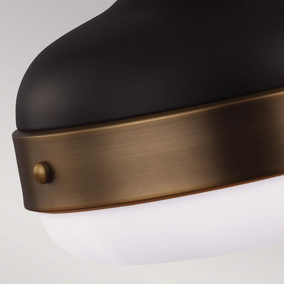 Cadence Light Pendant in Dark Antique Brass and Matte Black