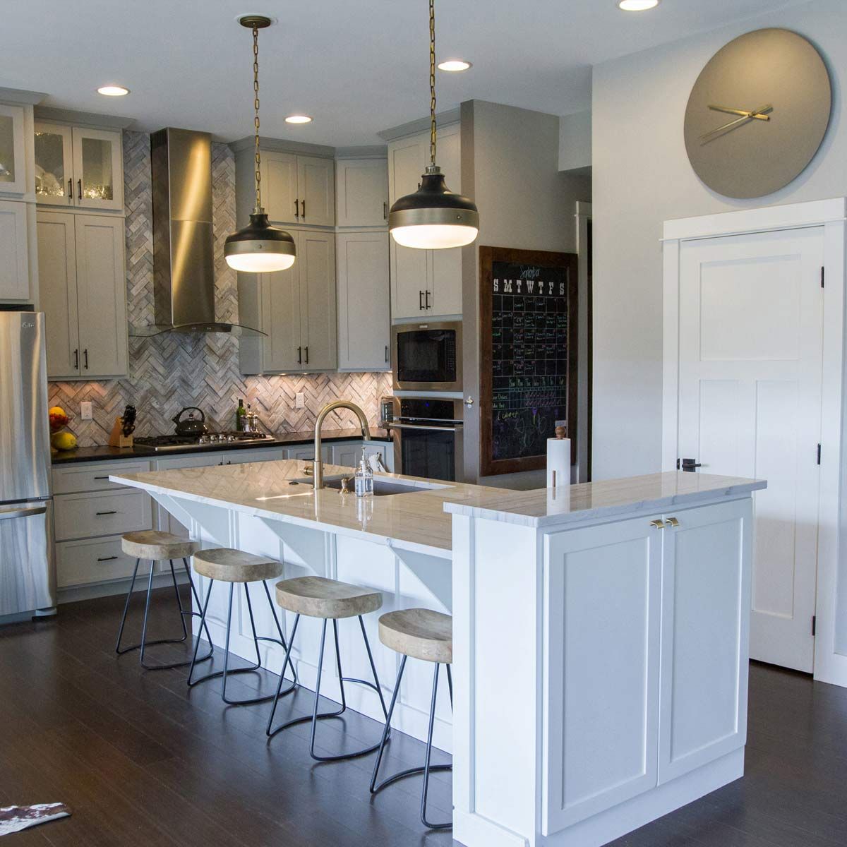 Cadence Light Pendant in Dark Antique Brass and Matte Black