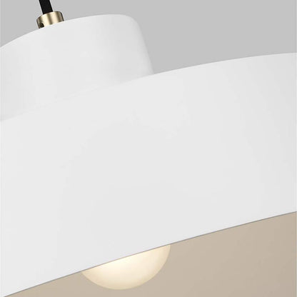 Candor Light Pendant in Matte White and Brass